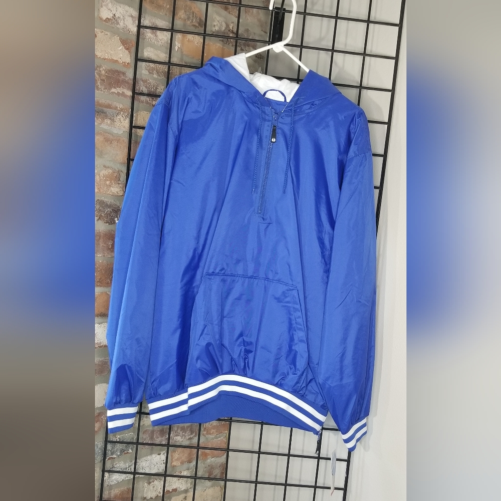 Holloway Mens Size XL pullover jacket front pocket Coaching Windbreaker New